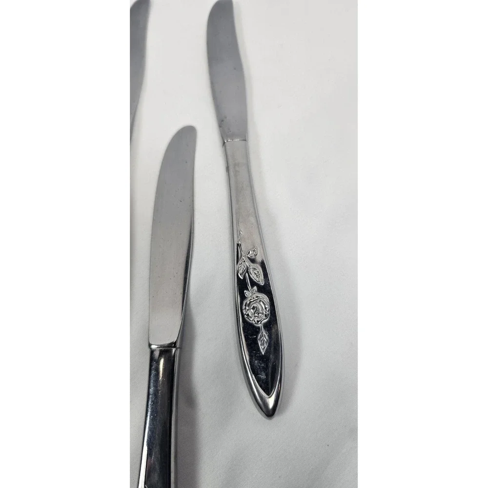Oneida Community MY ROSE Stainless Flatware set of‎ 8 Dinner Knives 8 1/2